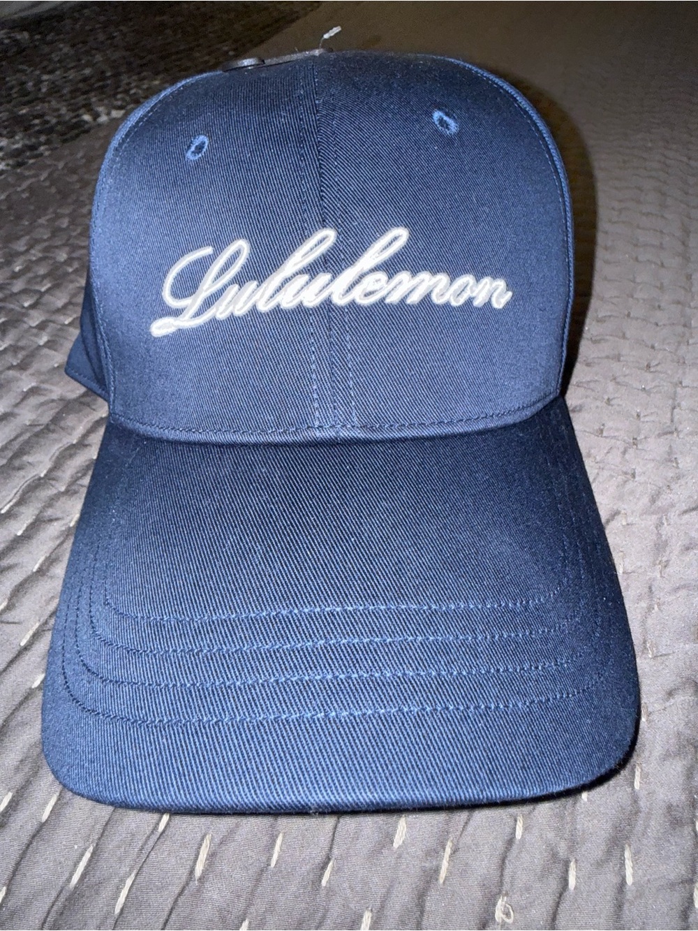 lululemon athletica Navy Blue Script Logo Baseball Cap